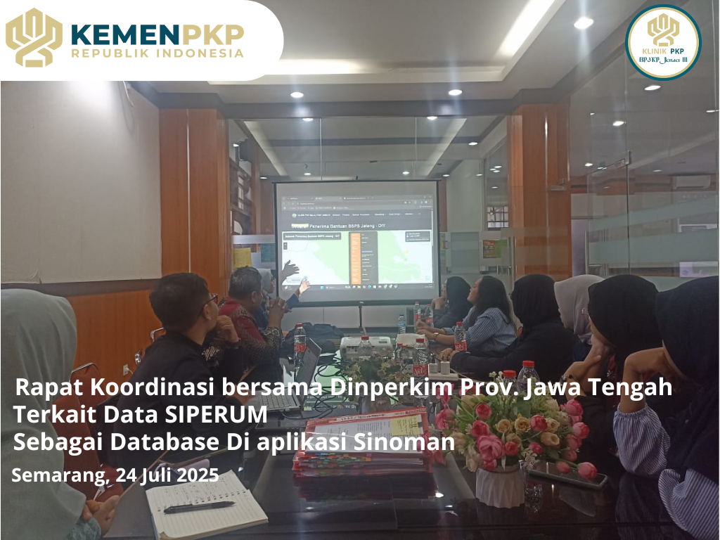 Rapat Koordinasi dengan Dinperkim Jawa Tengah